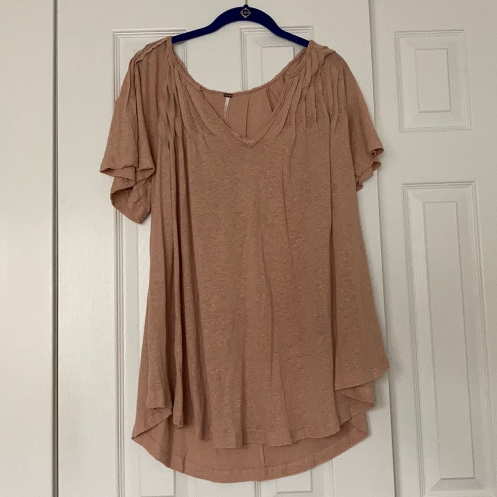 New Free People Oversize Dusty Pink Shirt